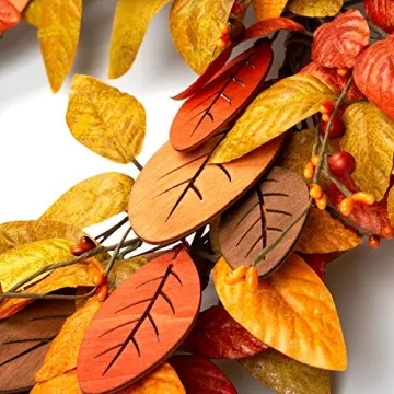 18 Inch Fall Wreath for Door – Festive Autumn Decor
