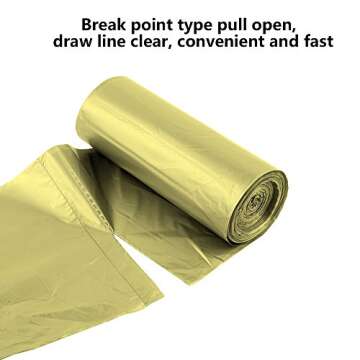 5 Rolls Small Trash Garbage Bags, 4 Gallon Strong Thin Material Disposable, Kitchen, Durable Plastic...