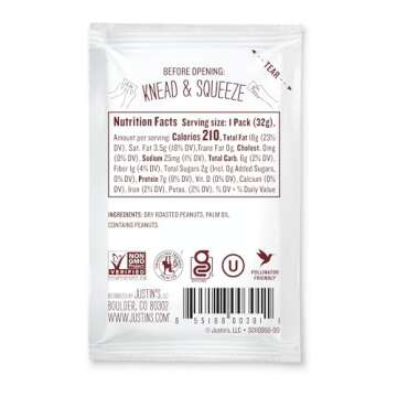 JUSTIN'S Squeeze Packs - Gluten-Free Classic Peanut Butter