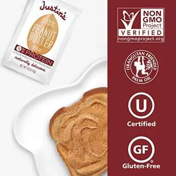 JUSTIN'S Squeeze Packs - Gluten-Free Classic Peanut Butter
