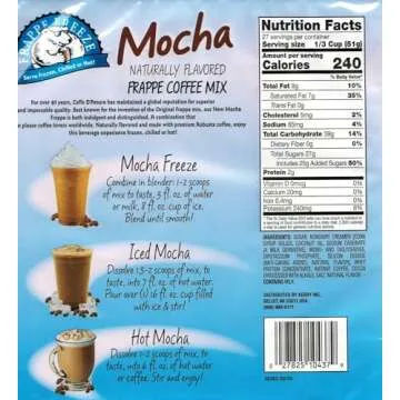 DaVinci Gourmet Frappe Freeze Mocha Coffee Mix - 3 Lb