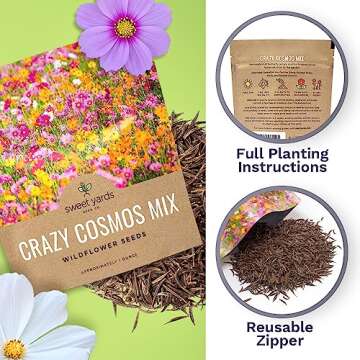 Cosmos Seeds Wildflower Mixture - Bulk 1 Ounce Packet