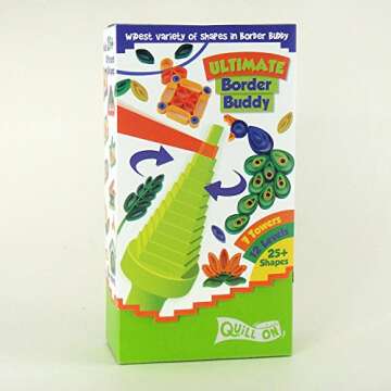 Quill On - Ultimate Border Buddy - Green- Quilling Borders Made Easy (Ultimate Border Buddy) (Border Buddy - Green) - Christmas Gifts for Kids