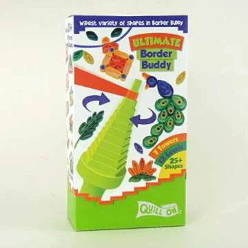 Quill On - Ultimate Border Buddy - Green- Quilling Borders Made Easy (Ultimate Border Buddy) (Border Buddy - Green) - Christmas Gifts for Kids
