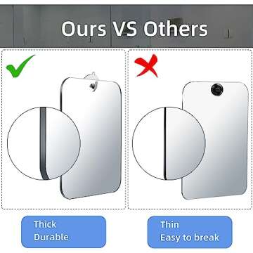 canhard Unbreakable Full Length Wall Mirror Tiles,Shatterproof Mirror for Kids Extra Thick 1/8" 4 Pack 5"x8", Long Mirrors for Bedroom Door Camping BathroomTravel Shaving for Shower