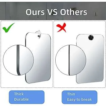 canhard Unbreakable Full Length Wall Mirror Tiles,Shatterproof Mirror for Kids Extra Thick 1/8" 4 Pack 5"x8", Long Mirrors for Bedroom Door Camping BathroomTravel Shaving for Shower