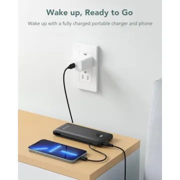 Charmast 10000mAh Portable Charger Built-in Cables Fast Charging