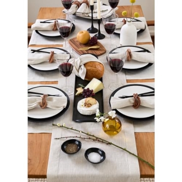 Solino Home 100% Pure Linen Table Runner 90 Inches Long