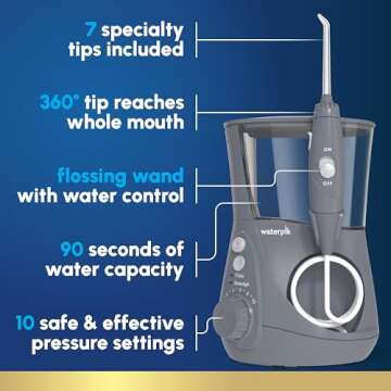 Waterpik Aquarius Water Flosser Professional For Teeth, Gums, Braces, Dental Care, Electric Power Wi...