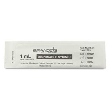 Brandzig 1ml Oral Syringe - Safe & Sterile - 100 Pack