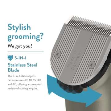 Wahl Professional Animal Arco Pet, Dog, Cat, and Horse Cordless Clipper Kit, Champagne (8786-452)