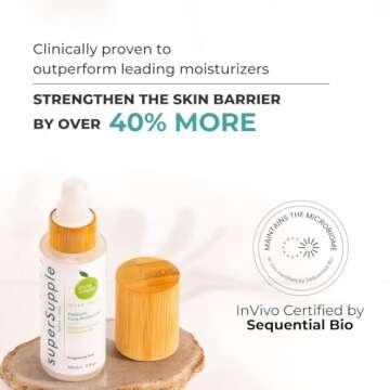 SuperSupple Prebiotic Face Moisturizer with Polyglutamic Acid and Ceramide NP Facial Moisturizer for Women | Skin Care Face Lotion for Deep Hydration, Barrier Repair, Oily & Dry Skin Moisture (60ml)