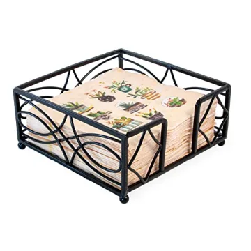 Boston International Black Metal Napkin Holder for Every Table