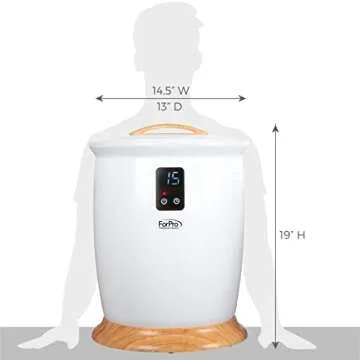 ForPro Professional Collection Luxury Towel Warmer, Extra Large Bucket-Style Hot Towel Warmer with Auto Shut Off, 4 Timer Settings for Home and Bathroom, White