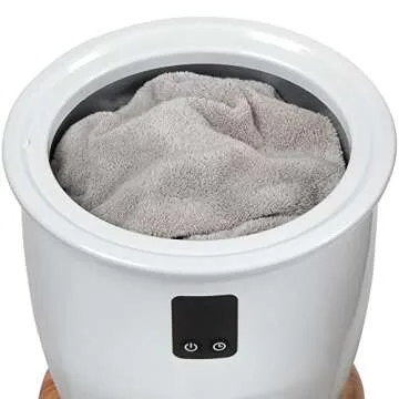 ForPro Professional Collection Luxury Towel Warmer, Extra Large Bucket-Style Hot Towel Warmer with Auto Shut Off, 4 Timer Settings for Home and Bathroom, White