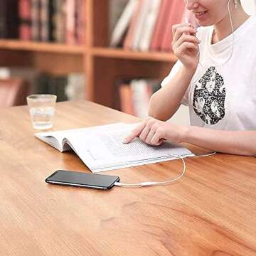 Lightning to 3.5 mm Headphone Jack Adapter, [Apple MFi Certified] 3 Pack iPhone 3.5mm Headphones/Ear...