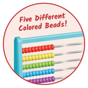 hand2mind Color Changing Plastic 100 Bead Abacus, Abacus for Kids Math, Math Manipulatives Kindergarten, Counting Rack for Kids, Counters for Kids Math, Educational Toys for Elementary Kids (Set of 1)