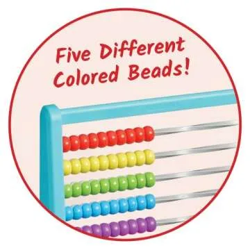 hand2mind Color Changing Plastic 100 Bead Abacus, Abacus for Kids Math, Math Manipulatives Kindergarten, Counting Rack for Kids, Counters for Kids Math, Educational Toys for Elementary Kids (Set of 1)