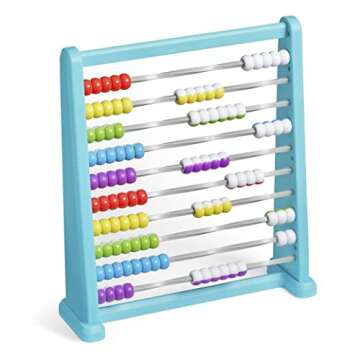 hand2mind Color Changing Plastic 100 Bead Abacus, Abacus for Kids Math, Math Manipulatives Kindergarten, Counting Rack for Kids, Counters for Kids Math, Educational Toys for Elementary Kids (Set of 1)