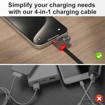 4-in-1 USB C Charging Cable with RGB Light