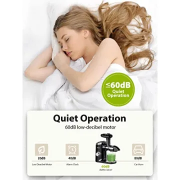 Aeitto Juicer Machines, Cold Press Juicer with Soft & Hard Modes, Quiet Motor, Reverse Function, Juicer Machines Vegetable and Fruit, Juice Extractor, High Juice Yield, Easy to Clean with Brush, Black