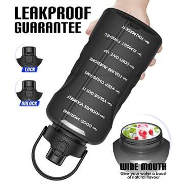 HydroPal Gallon Water Bottle with Straw - BPA Free and Motivational