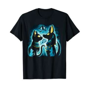 Anubis and Bastet ancient Egyptian god of the afterlife T-Shirt