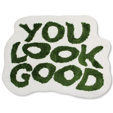 MSTOFFY You Look Good Bath Mat Pink Cute Bathroom Rugs for Girls Microfiber Funny Shower Preppy Bath...