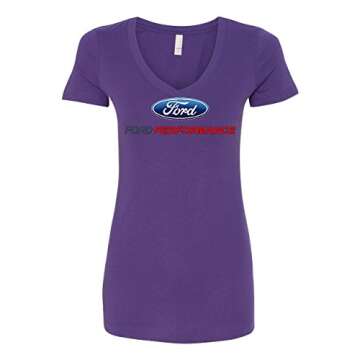 Ford Performance V-Neck T-Shirt Ford Mustang GT ST Racing Purple Medium