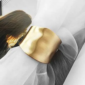 CSIYANJRY99 18K Gold Bracelets for Women Cuff Bangles Thick Gold Chunky Bangle Bracelet Big Wrist Cuff Wrap Bracelet for Women