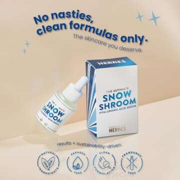 All Natural, Vegan Hyaluronic Acid Serum by Handmade Heroes, Deep Multi Layered Hydration, Moisturiz...