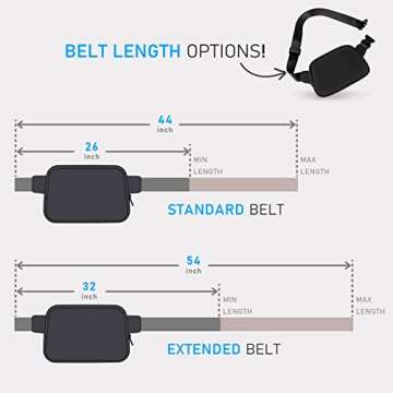 ZORFIN Belt Bag for Women Men Fashionable Crossbody Fanny Packs for Women with Adjustable Strap for Hiking Running Travel（Black）