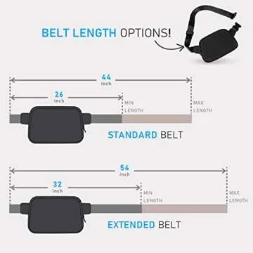 ZORFIN Belt Bag for Women Men Fashionable Crossbody Fanny Packs for Women with Adjustable Strap for Hiking Running Travel（Black）