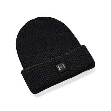 Under Armour Men's Halftime Ribbed Acrylic Knit Beanie - Cozy Cold Weather Essential