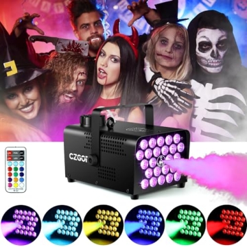 Czgor 600W Fog Machine with LED Lights and Remote