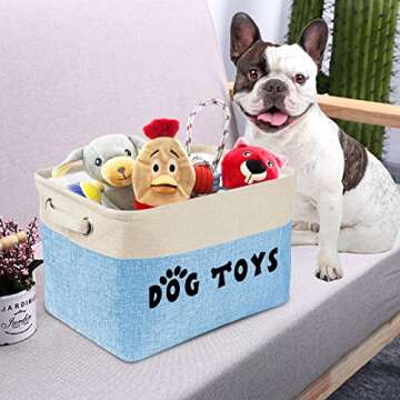 PET ARTIST Dog Toy Basket - Large Capacity Organizer