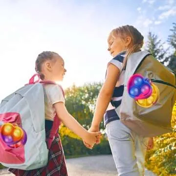 LIAM&AVA Party Favors Pop Fidget Keychain - 32 Pack Mini Fidget Toys Bulk for Kids 4-8 & 8-12 Years, Bubbles Poppers Goodie Bag Stuffers for Classroom Prizes & Sensory Birthday Gifts