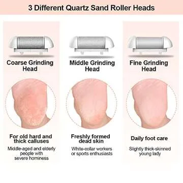 MOREVAC Electric Foot File Callus Remover, Rechargeable Pedicure Tools Foot Care Kit, Callus Remover for Feet with 3 Roller Heads,2 Speed, Display for Remove Cracked Heels Calluses and Hard Skin