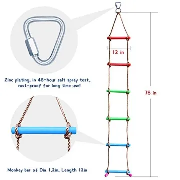 Rainbow Craft Kids Climbing Rope Ladder - Fun Playtime Adventure