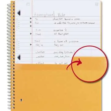 Five Star Spiral Notebook + Study App, 5 Subject, Wide Ruled Paper, Fights Ink Bleed, Water Resistant Cover, 8" x 10-1/2", 200 Sheets, Amethyst Purple (38739)
