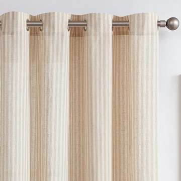 Jinchan Linen Curtains for Living Room and Bedroom