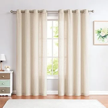 Jinchan Linen Curtains for Living Room and Bedroom