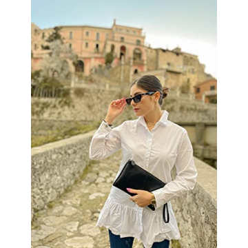 Elegant YALUXE Women's Leather Wristlet Handbag