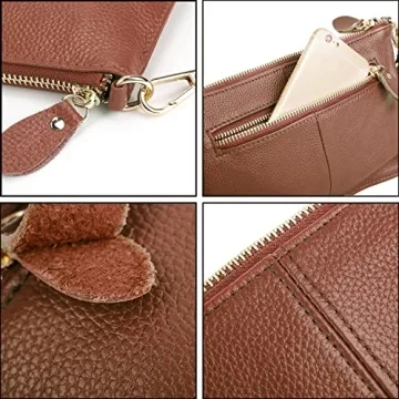 Elegant YALUXE Women's Leather Wristlet Handbag