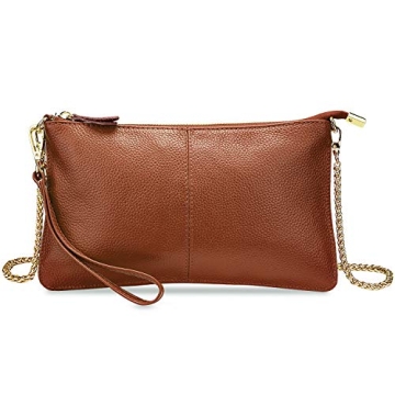 Elegant YALUXE Women's Leather Wristlet Handbag