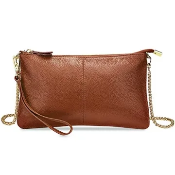 Elegant YALUXE Women's Leather Wristlet Handbag