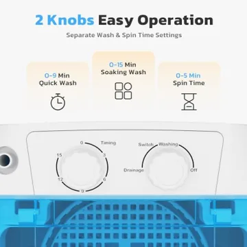 Compact Portable Washing Machine - Ideal for Apartments and Travel