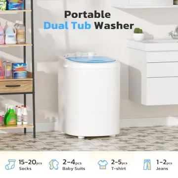 Compact Portable Washing Machine - Ideal for Apartments and Travel