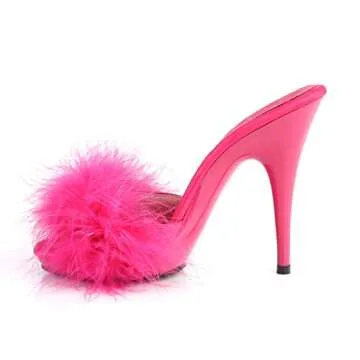 Fabulicious Poise-501F Marabou Slippers for Women