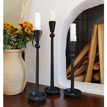 Elegant Iron Taper Candle Holder Set - Perfect for Events